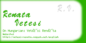 renata vetesi business card